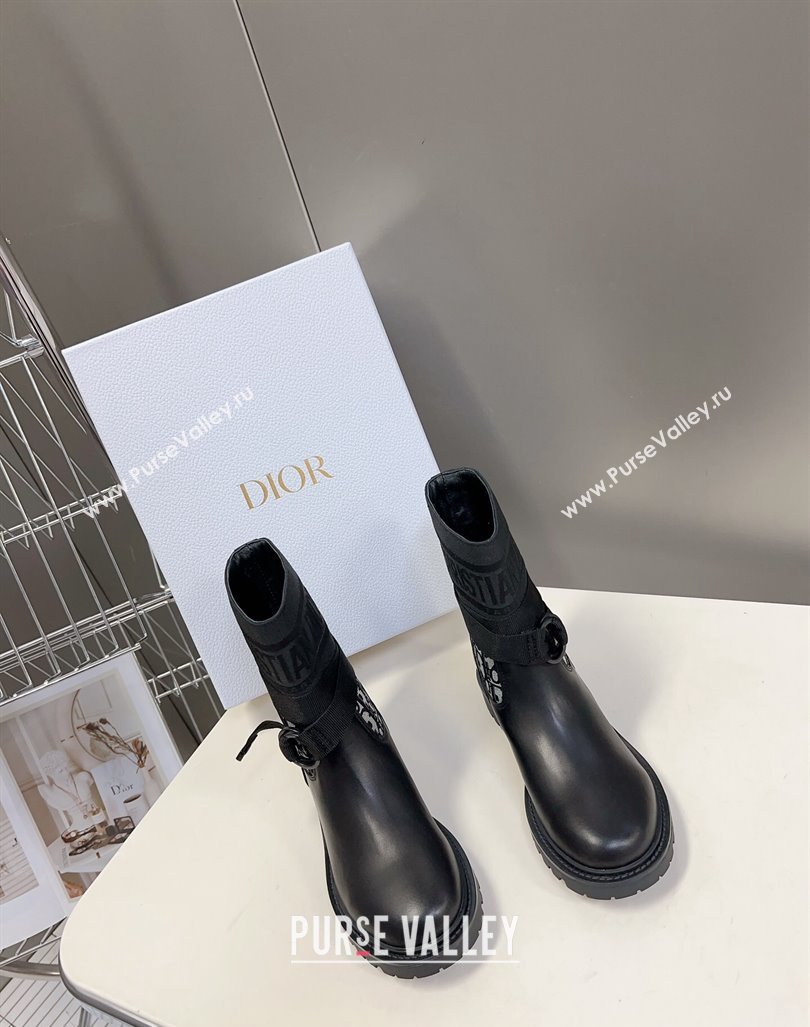 Dior D-Major Ankle Boots in Oblique Black 2023 (modeng-23092229)