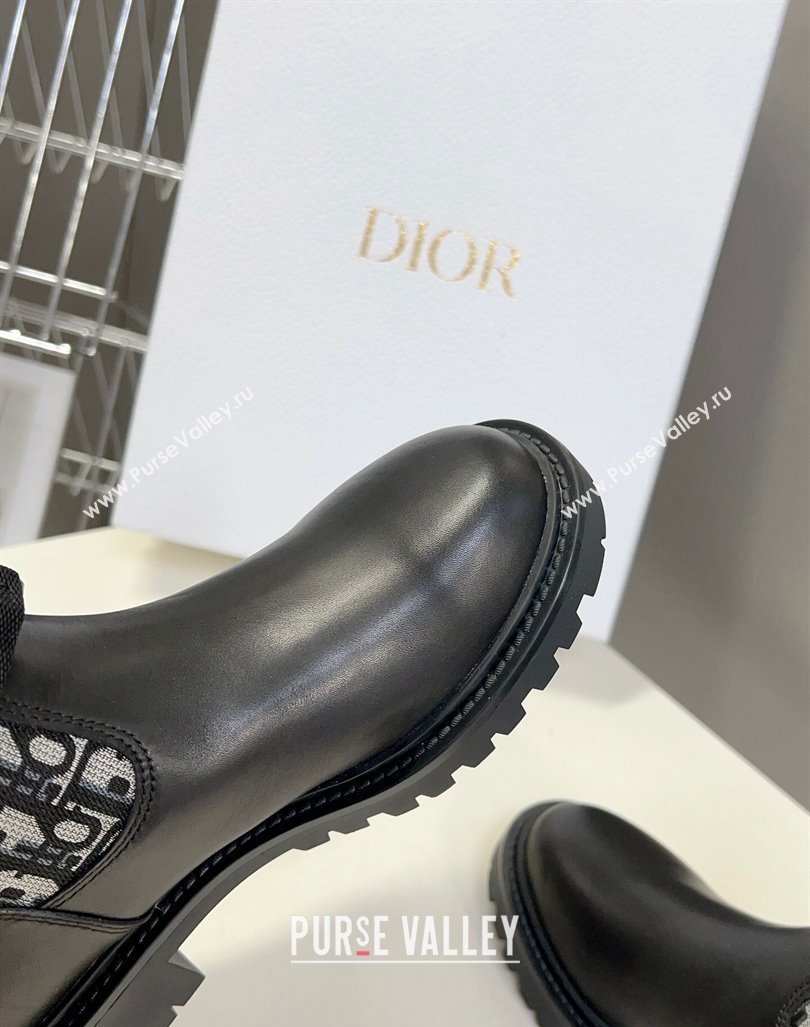Dior D-Major Ankle Boots in Oblique Black 2023 (modeng-23092229)