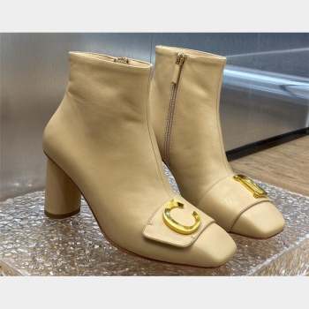 Dior Heel 8.5cm Cest Ankle Boots in Calfskin Beige 2023 (jincheng-23092202)