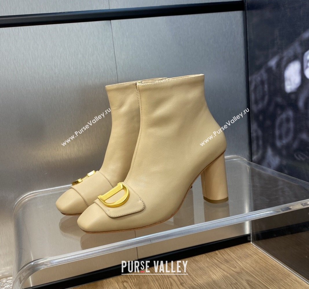 Dior Heel 8.5cm Cest Ankle Boots in Calfskin Beige 2023 (jincheng-23092202)