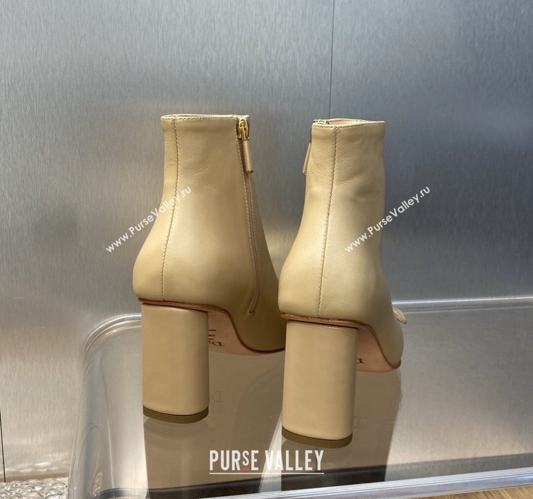 Dior Heel 8.5cm Cest Ankle Boots in Calfskin Beige 2023 (jincheng-23092202)
