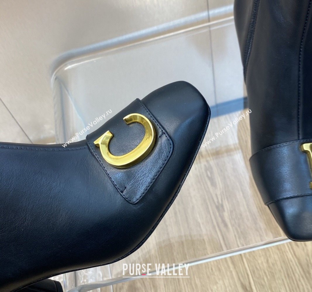 Dior Heel 8.5cm Cest Ankle Boots in Calfskin Black 2023 (jincheng-23092201)
