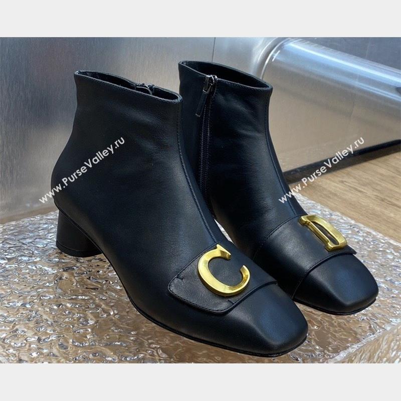 Dior Heel 4.5cm Cest Ankle Boots in Calfskin Black 2023 (jincheng-23092206)