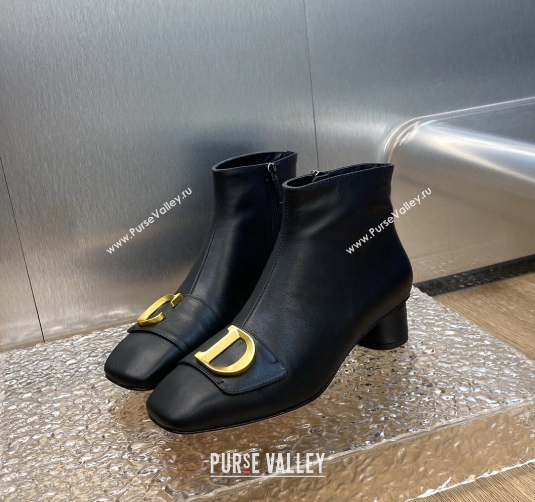 Dior Heel 4.5cm Cest Ankle Boots in Calfskin Black 2023 (jincheng-23092206)