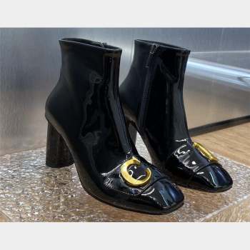 Dior Heel 8.5cm Cest Ankle Boots in Calfskin Patent Black 2023 (jincheng-23092203)