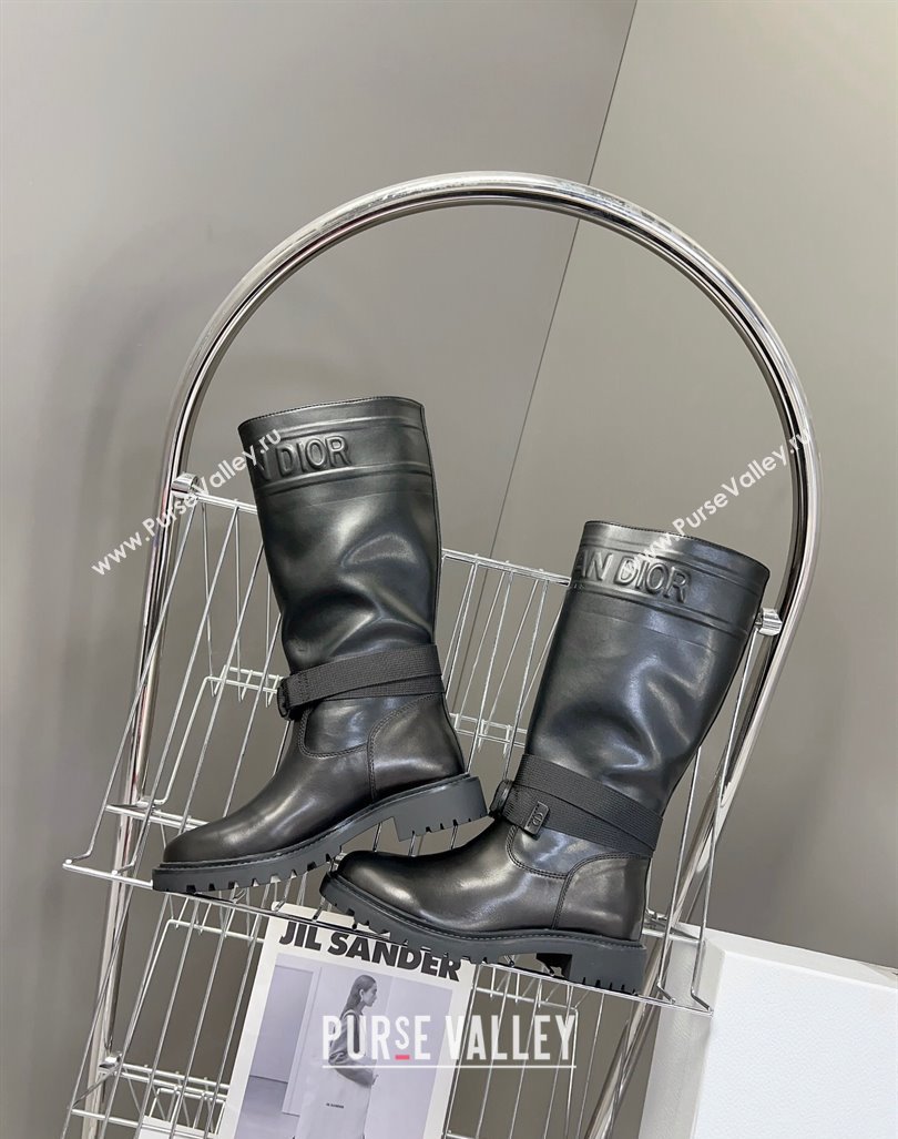 Dior D-Major Boots in Calfskin Black 2023 (modeng-23092221)