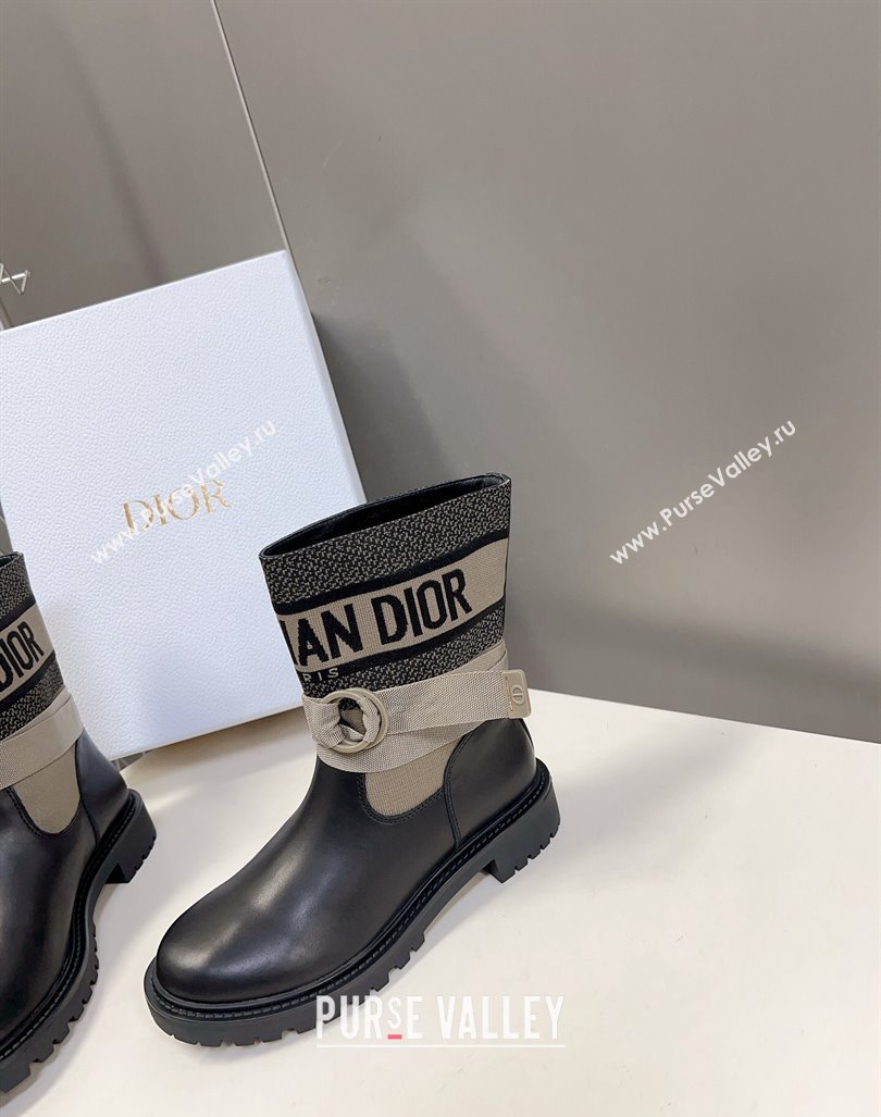 Dior D-Major Ankle Boots in Technical Fabric Taupe 2023 (modeng-23092230)