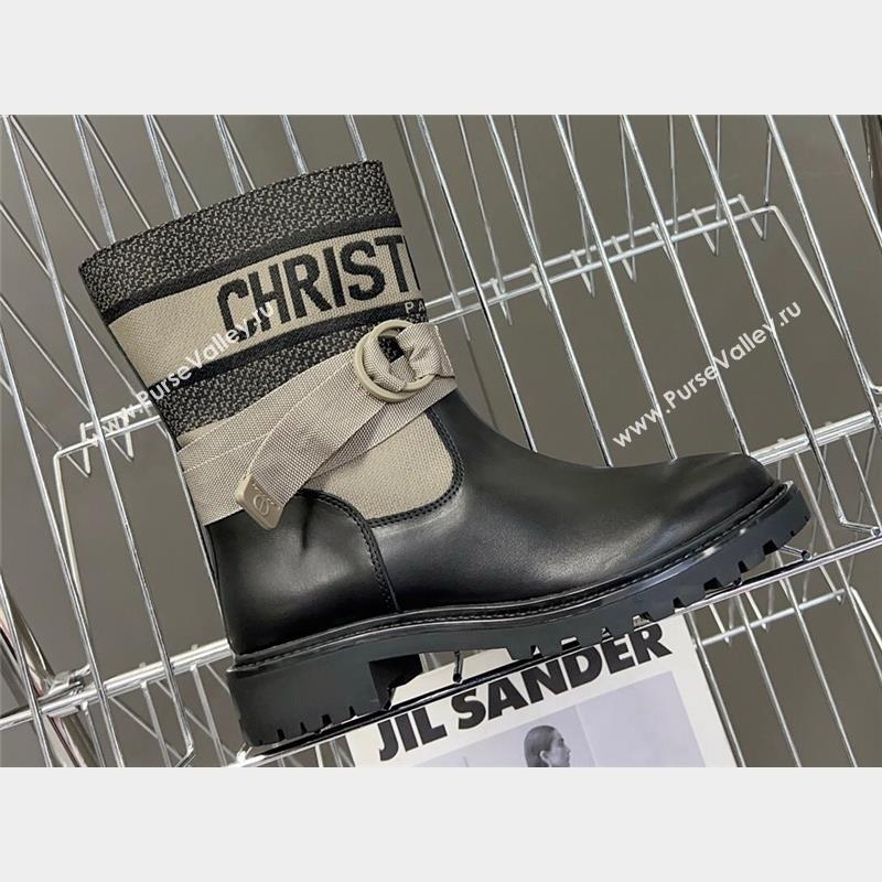 Dior D-Major Ankle Boots in Technical Fabric Taupe 2023 (modeng-23092230)