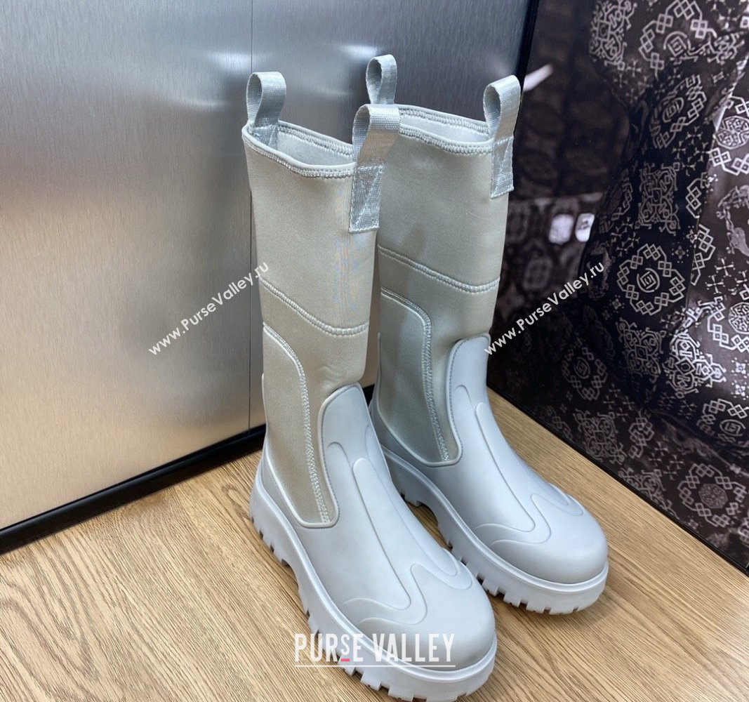 Dior Garden Rubber Women/Men Rain Boots Light Gray 2023 (jincheng-23092212)
