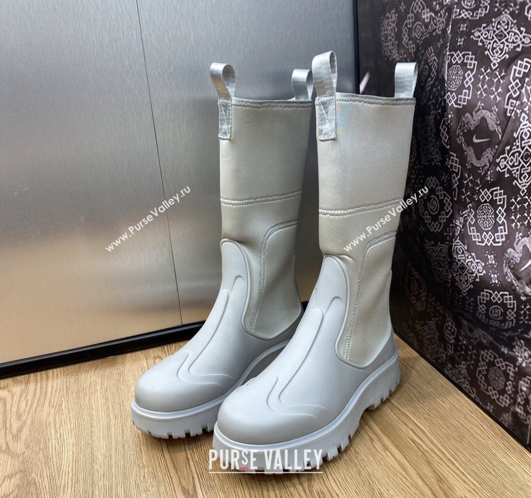 Dior Garden Rubber Women/Men Rain Boots Light Gray 2023 (jincheng-23092212)