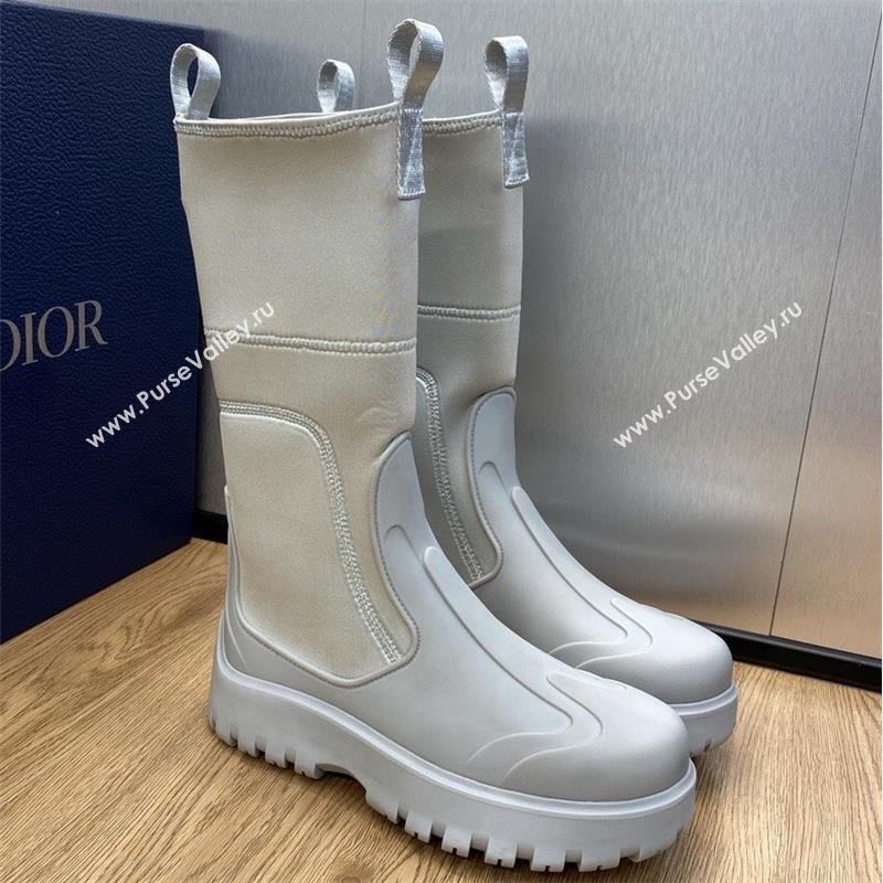 Dior Garden Rubber Women/Men Rain Boots Light Gray 2023 (jincheng-23092212)