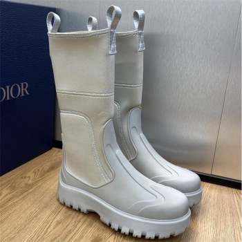 Dior Garden Rubber Women/Men Rain Boots Light Gray 2023 (jincheng-23092212)