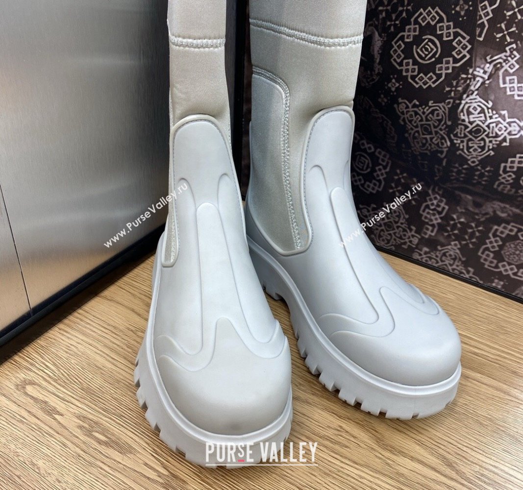 Dior Garden Rubber Women/Men Rain Boots Light Gray 2023 (jincheng-23092212)