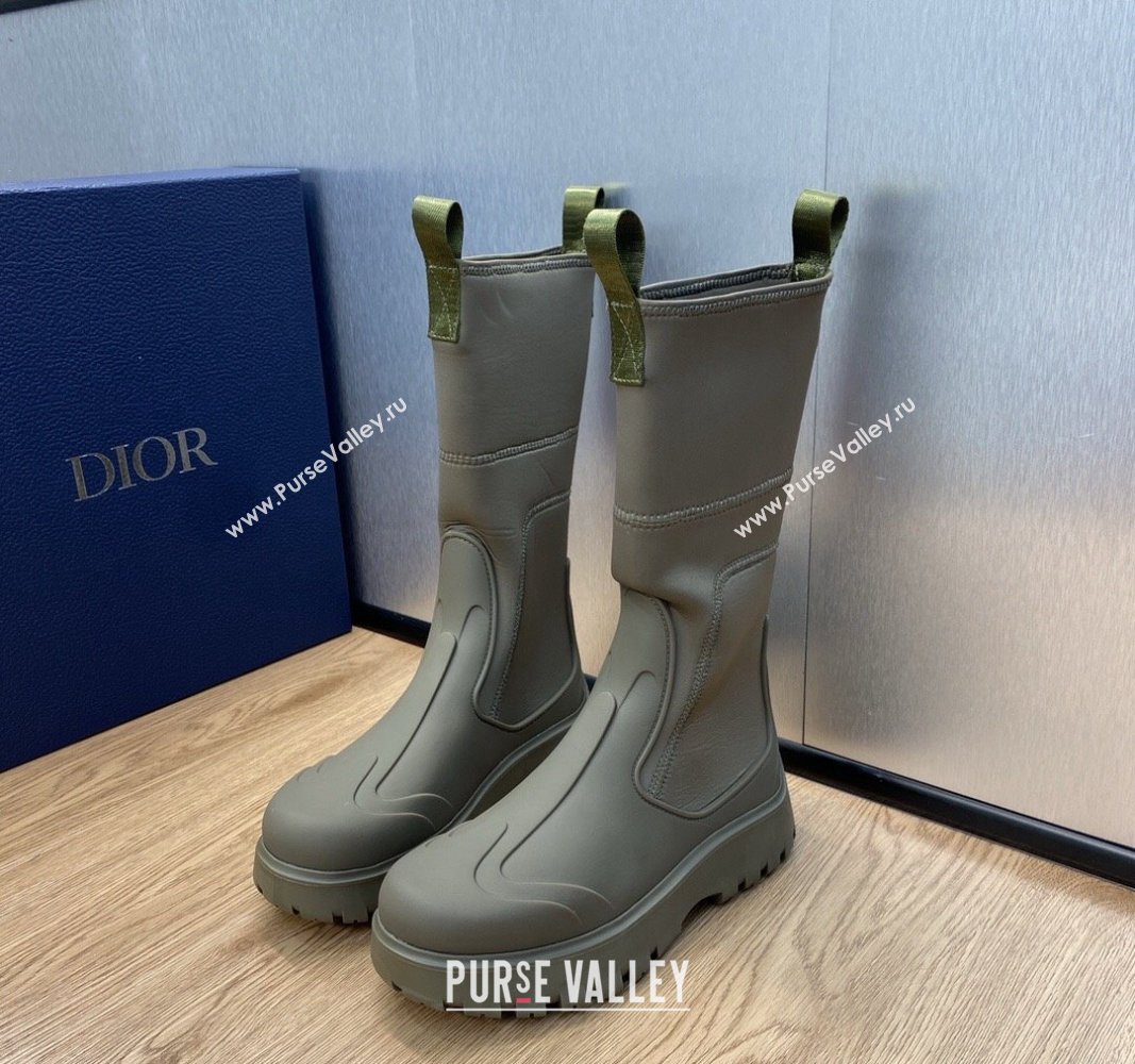 Dior Garden Rubber Women/Men Rain Boots Khaki Green 2023 (jincheng-23092214)
