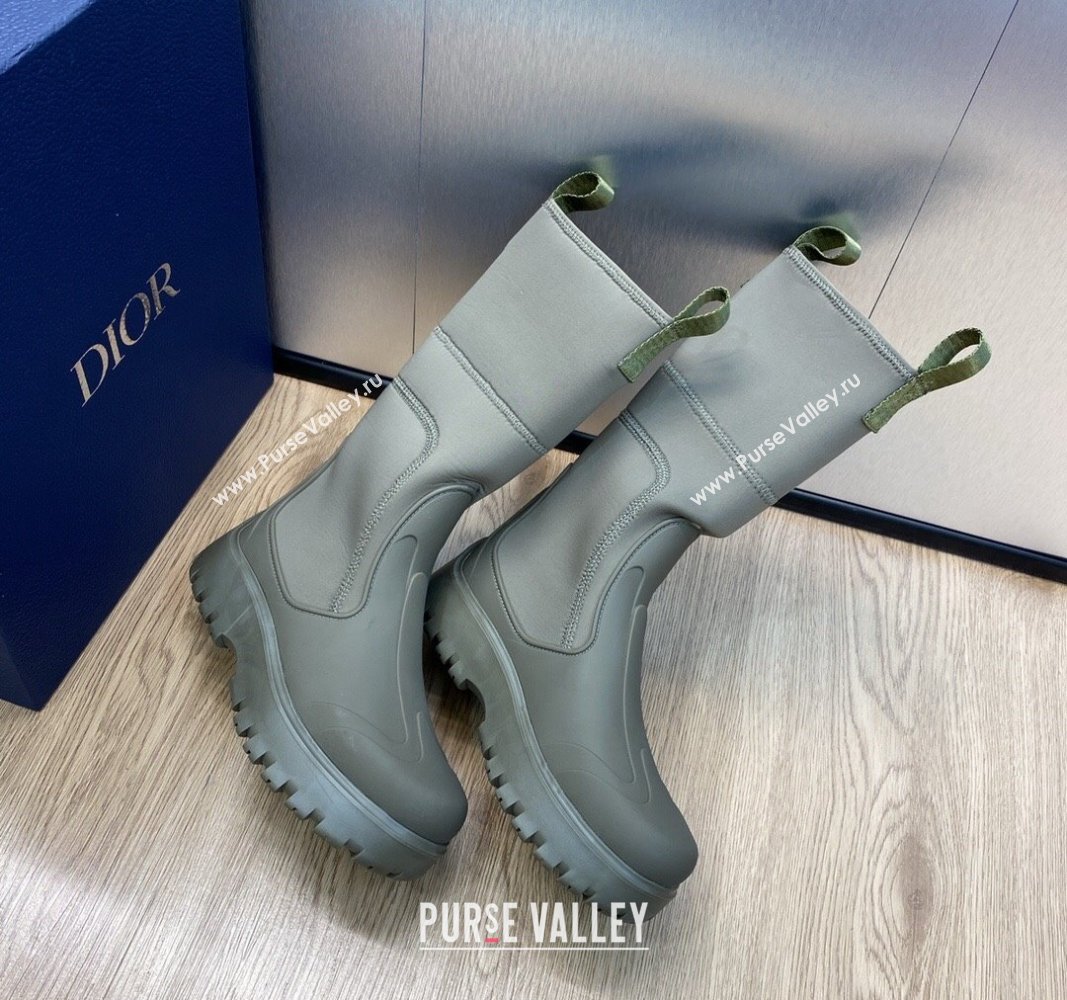 Dior Garden Rubber Women/Men Rain Boots Khaki Green 2023 (jincheng-23092214)
