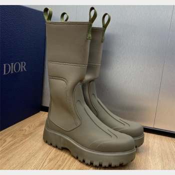 Dior Garden Rubber Women/Men Rain Boots Khaki Green 2023 (jincheng-23092214)