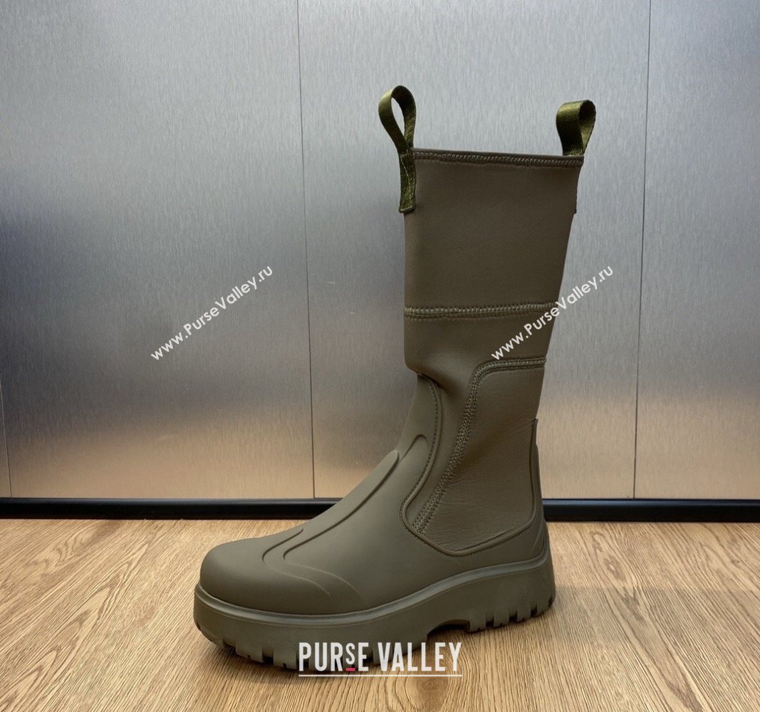 Dior Garden Rubber Women/Men Rain Boots Khaki Green 2023 (jincheng-23092214)