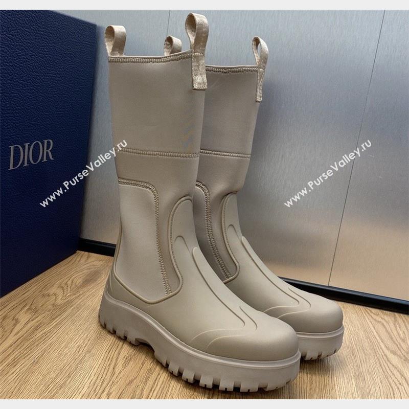 Dior Garden Rubber Women/Men Rain Boots Beige 2023 (jincheng-23092213)