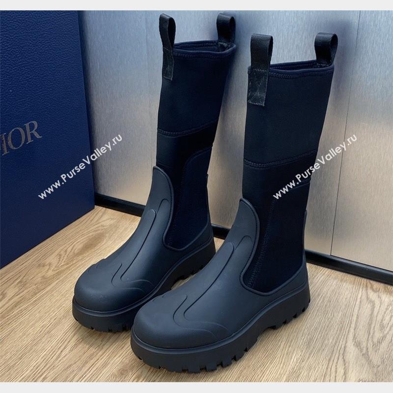 Dior Garden Rubber Women/Men Rain Boots Black 2023 (jincheng-23092211)