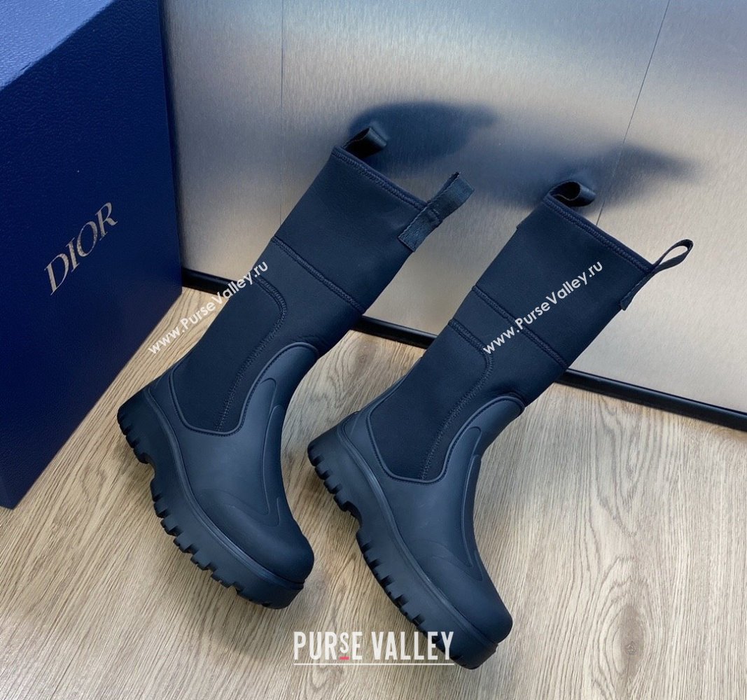 Dior Garden Rubber Women/Men Rain Boots Black 2023 (jincheng-23092211)