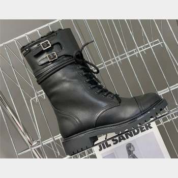 Dior D-Trap Ankle Boots in Calfskin and Shearling Black 2023 (modeng-23092231)