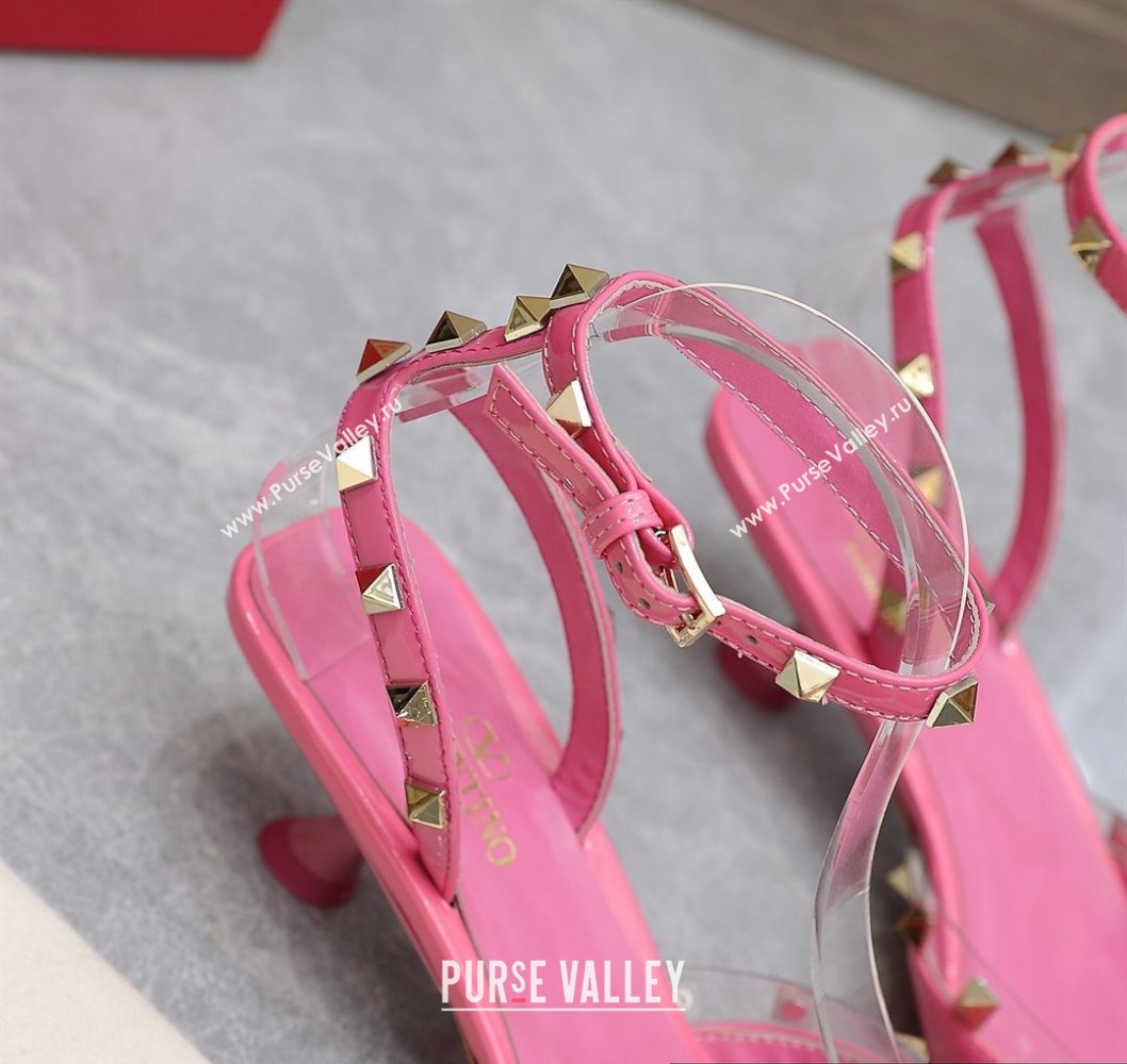 Valentino Heel 5cm Rockstud Couture Pumps in patent leather Pink (hongyang-23101238)