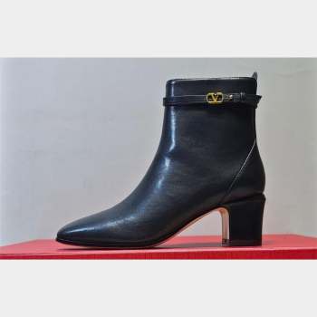 Valentino Heel 4.5cm Tan-Go Ankle boots in calfskin leather Black 2023 (hongyang-23092607)