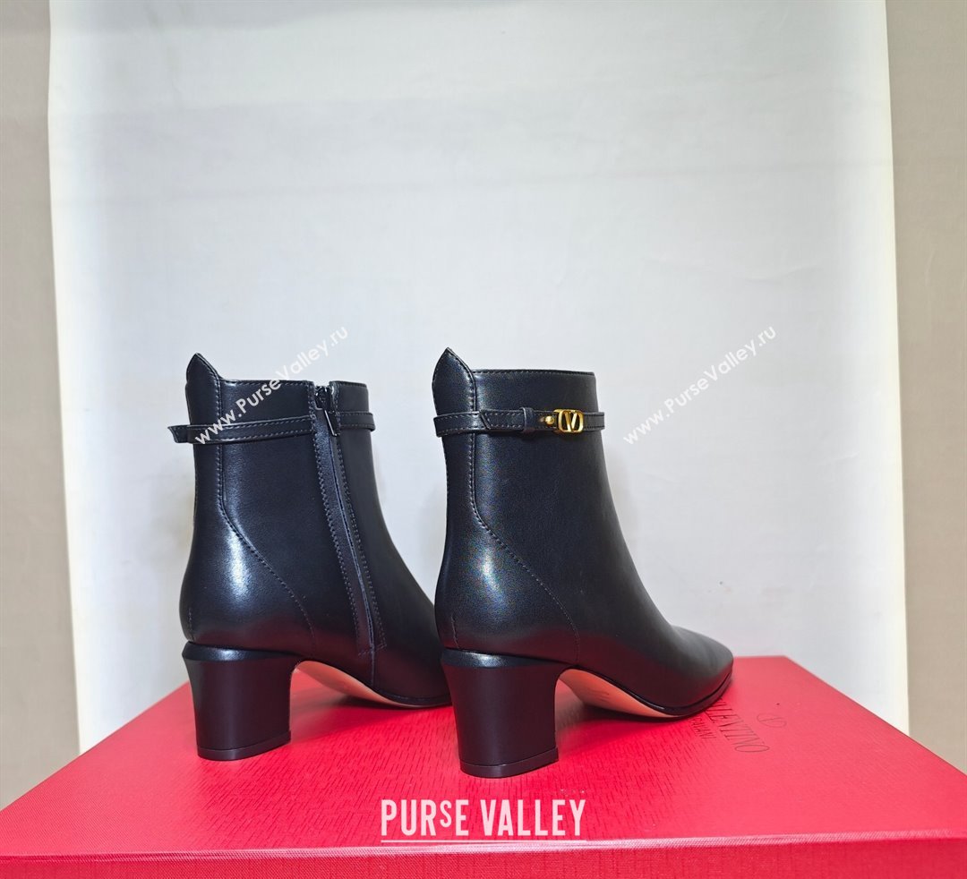 Valentino Heel 4.5cm Tan-Go Ankle boots in calfskin leather Black 2023 (hongyang-23092607)