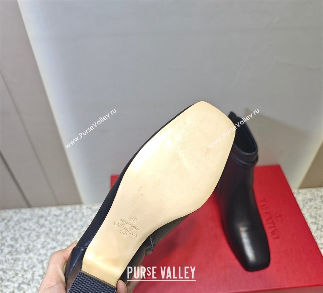 Valentino Heel 4.5cm Tan-Go Ankle boots in calfskin leather Black 2023 (hongyang-23092607)