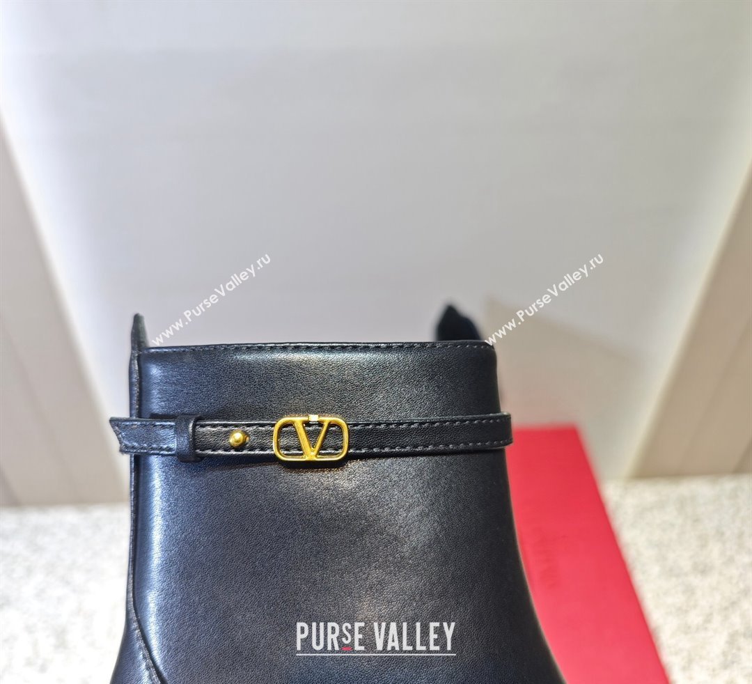 Valentino Heel 4.5cm Tan-Go Ankle boots in calfskin leather Black 2023 (hongyang-23092607)