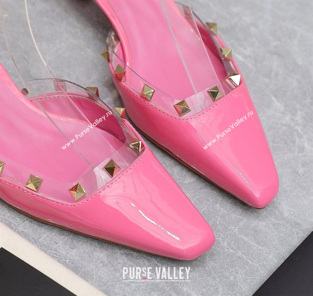 Valentino Heel 5cm Rockstud Couture Pumps in patent leather Pink (hongyang-23101238)