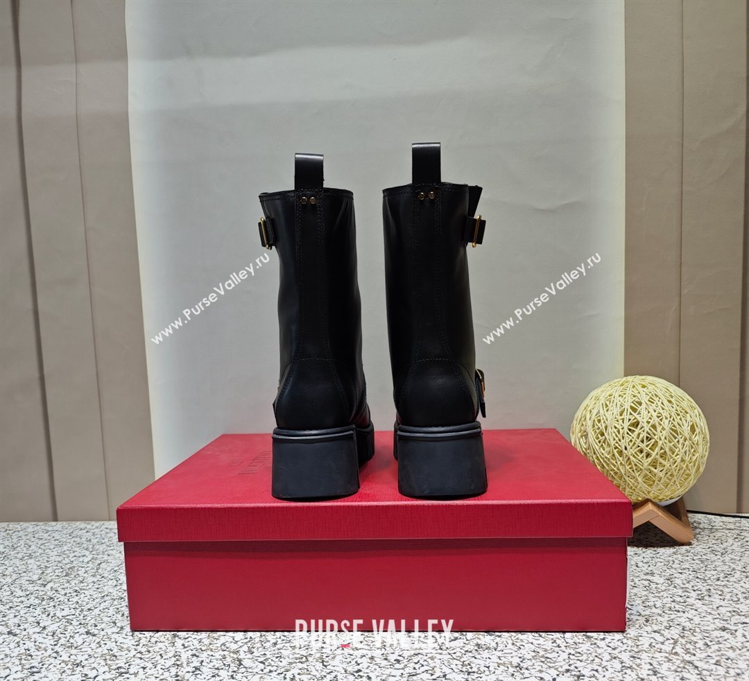 Valentino Heel 5cm VLGO Signature Ankle Boots In Calfskin Black 2023 (hongyang-23092620)
