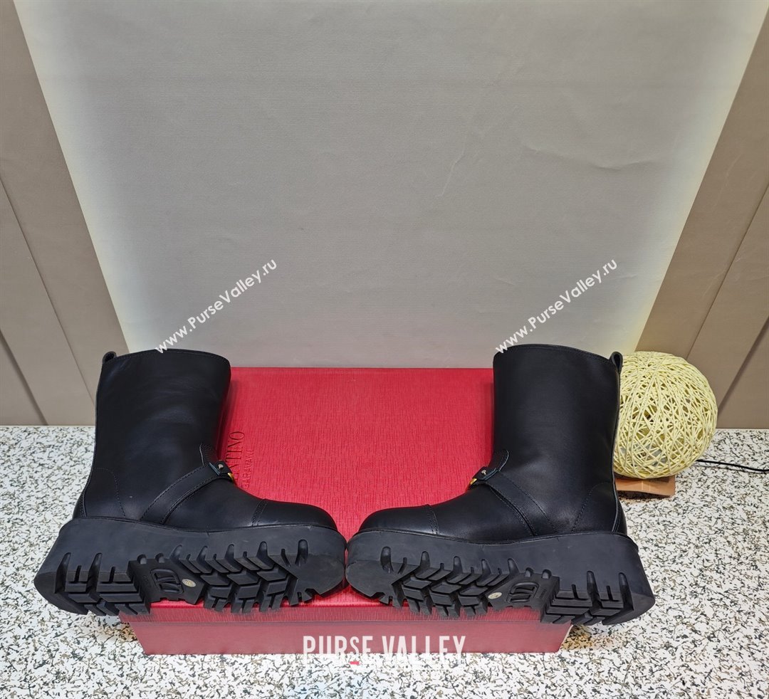 Valentino Heel 5cm VLGO Signature Ankle Boots In Calfskin Black 2023 (hongyang-23092620)