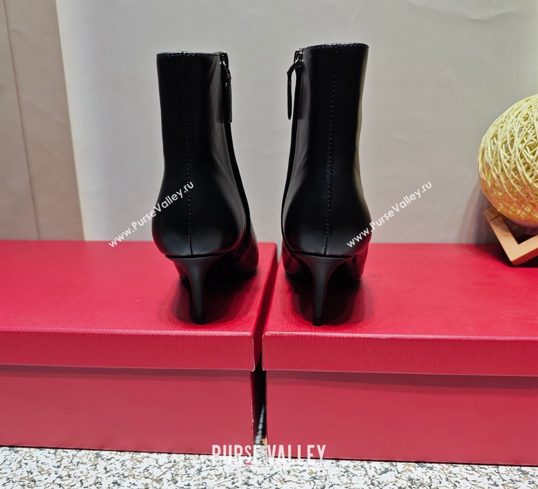 Valentino Heel 8cm Rockstud ankle boots in calfskin Black 2023 (hongyang-23092618)