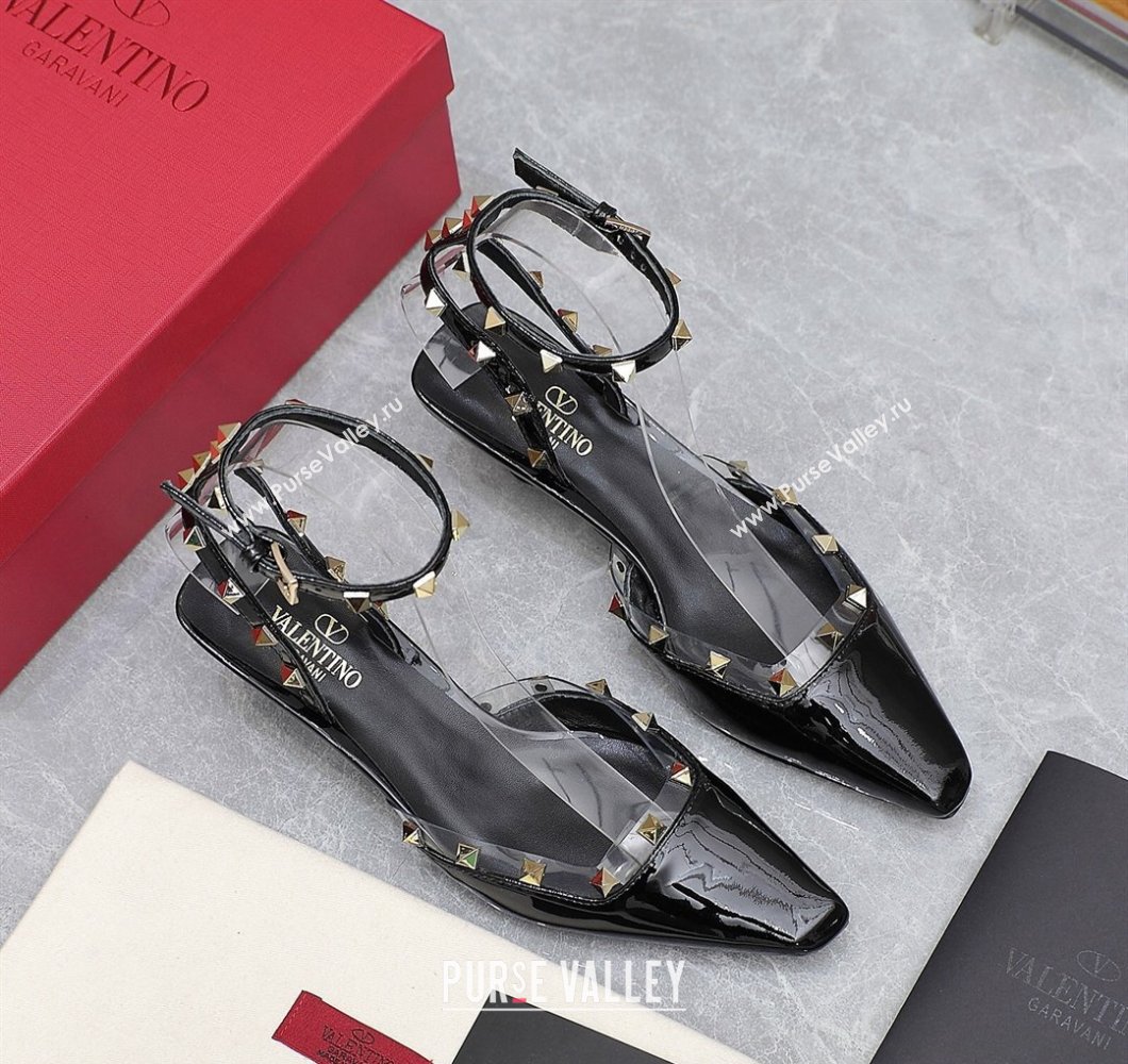 Valentino Heel 5cm Rockstud Couture Pumps in patent leather Black (hongyang-23101236)