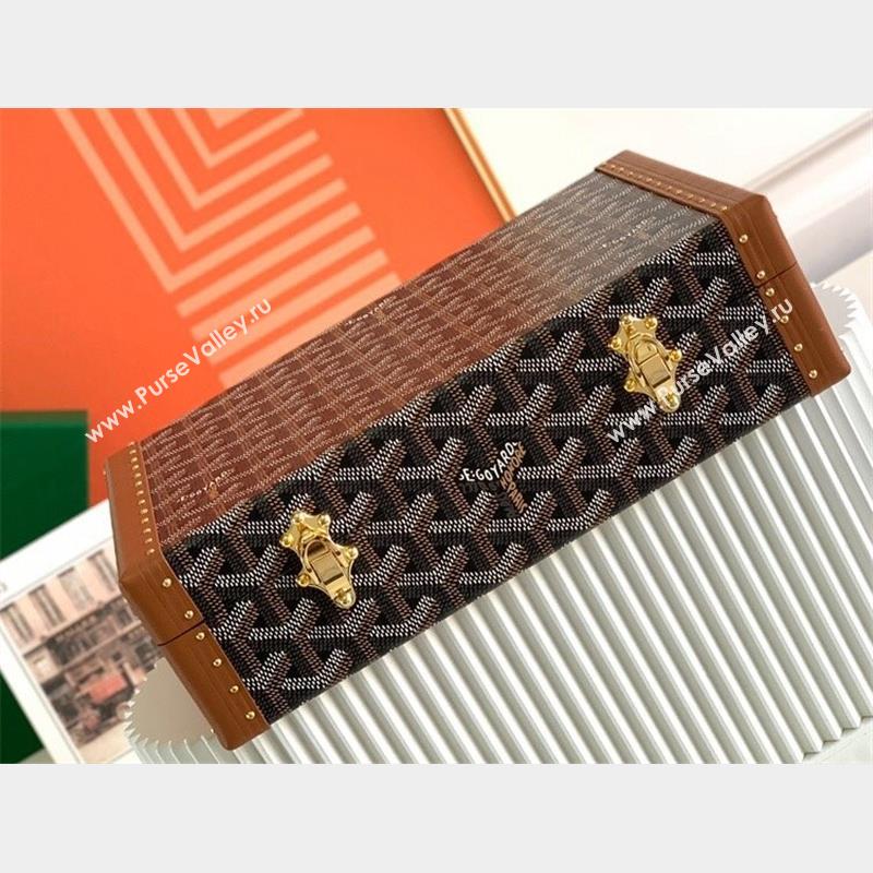 Goyard Vendôme Jewellery Case Bag Brown (zhang-23092832)