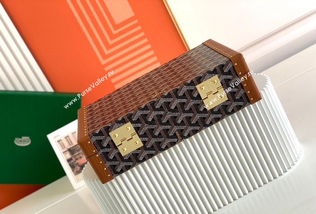 Goyard Vendôme Jewellery Case Bag Brown (zhang-23092832)