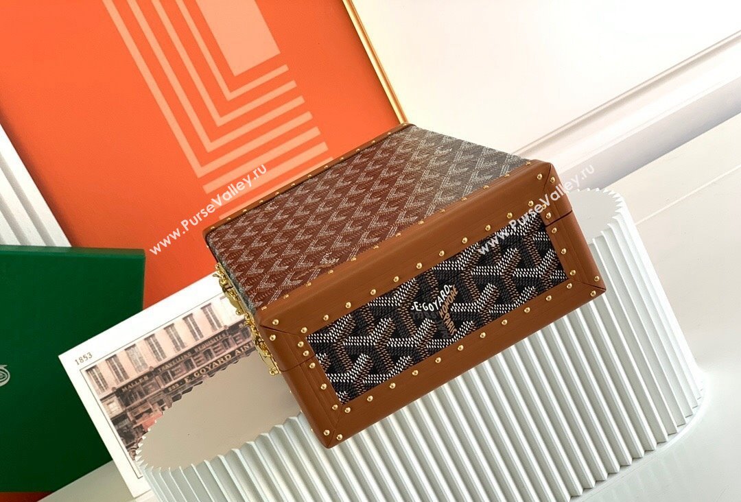 Goyard Vendôme Jewellery Case Bag Brown (zhang-23092832)