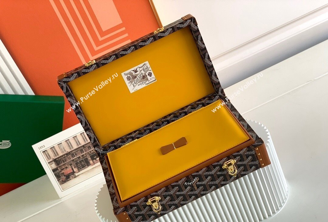 Goyard Vendôme Jewellery Case Bag Brown (zhang-23092832)