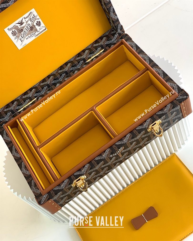 Goyard Vendôme Jewellery Case Bag Brown (zhang-23092832)