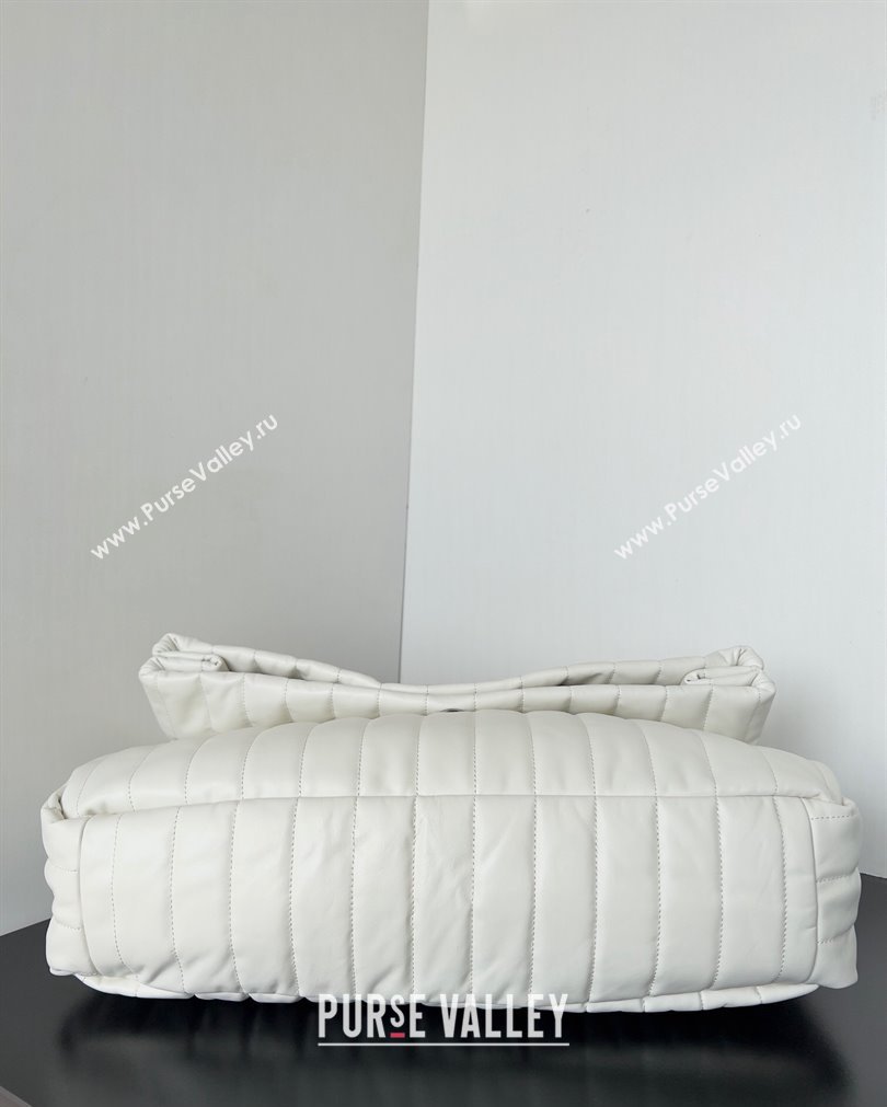 Balenciaga Monaco Large Chain Bag in quilted thin calfskin White 2023 (jiche-23092810)