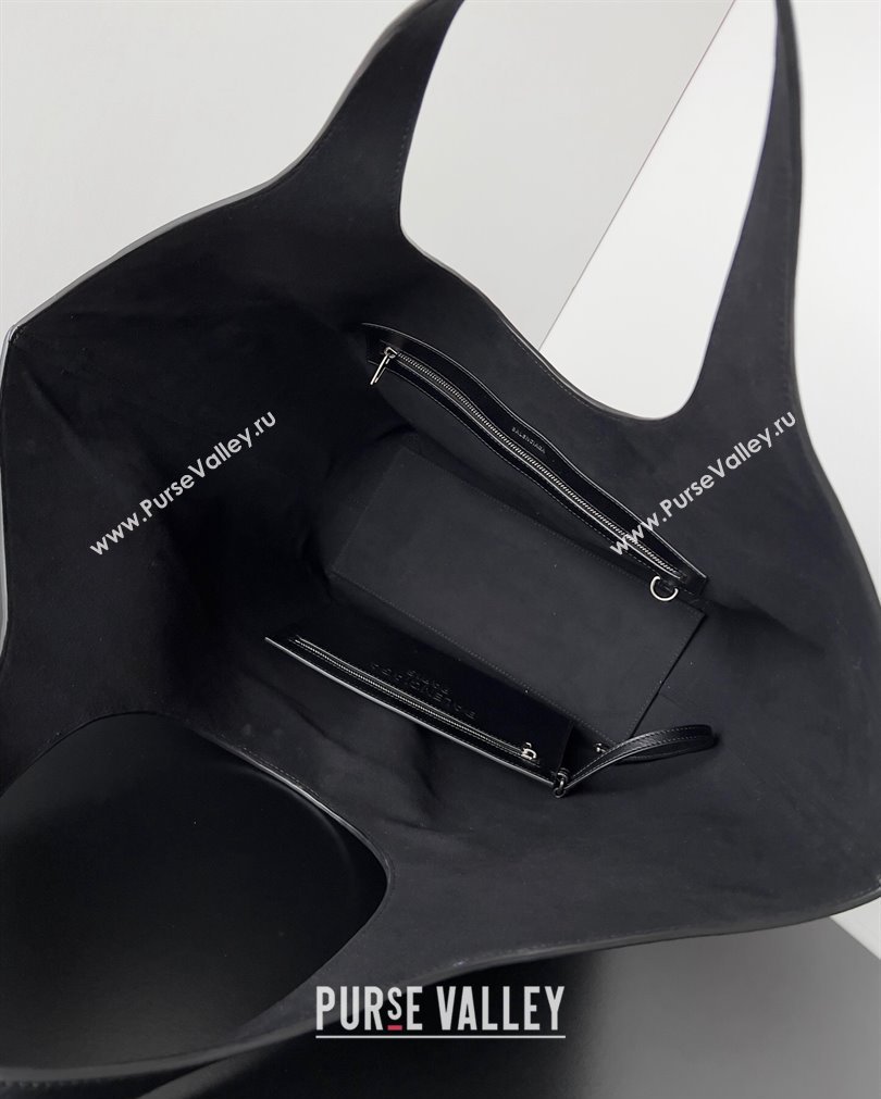 Balenciaga Mary-Kate Medium Tote Bag in soft smooth calfskin Black 2023 (jiche-23092801)