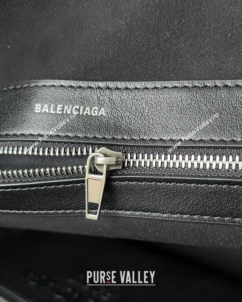 Balenciaga Mary-Kate Medium Tote Bag in soft smooth calfskin Black 2023 (jiche-23092801)