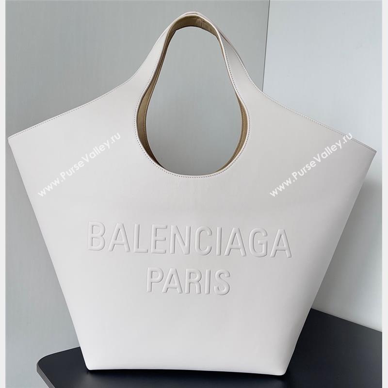 Balenciaga Mary-Kate Medium Tote Bag in soft smooth calfskin White 2023 (jiche-23092802)
