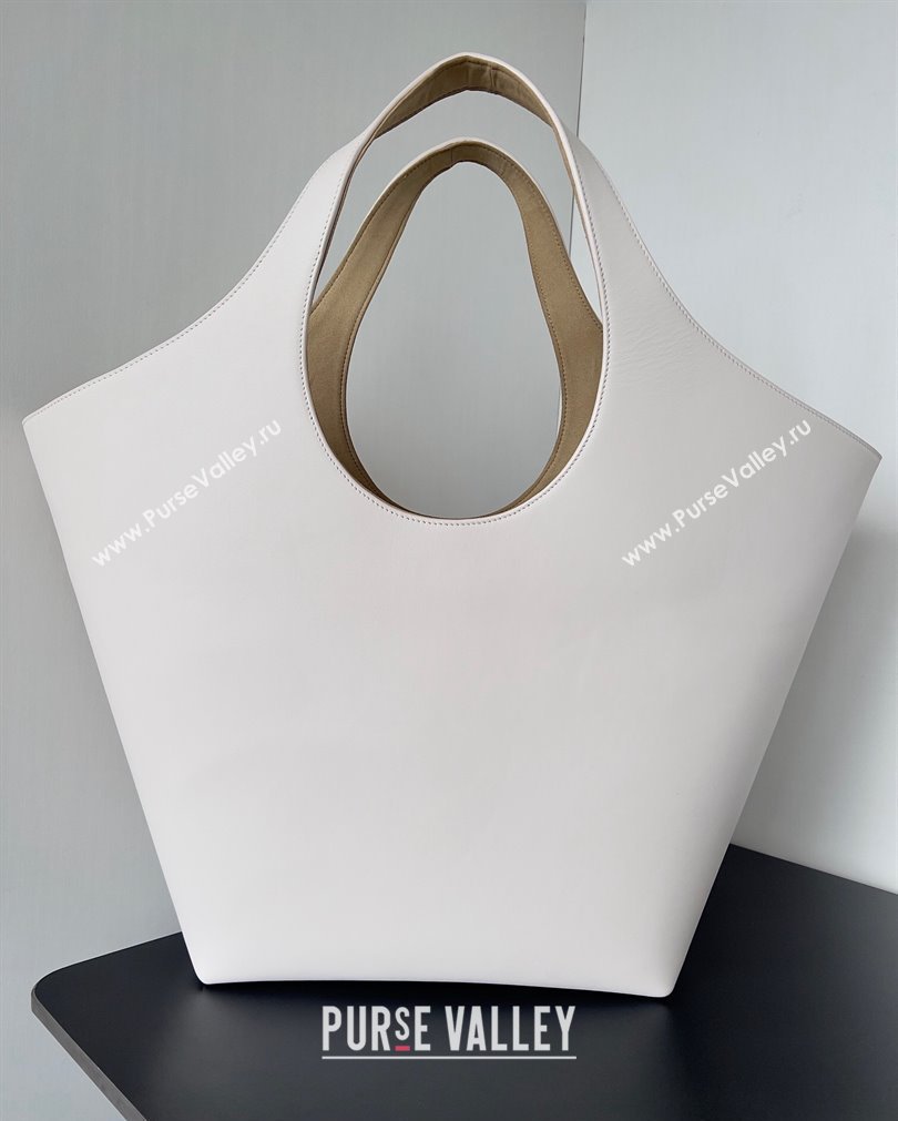 Balenciaga Mary-Kate Medium Tote Bag in soft smooth calfskin White 2023 (jiche-23092802)