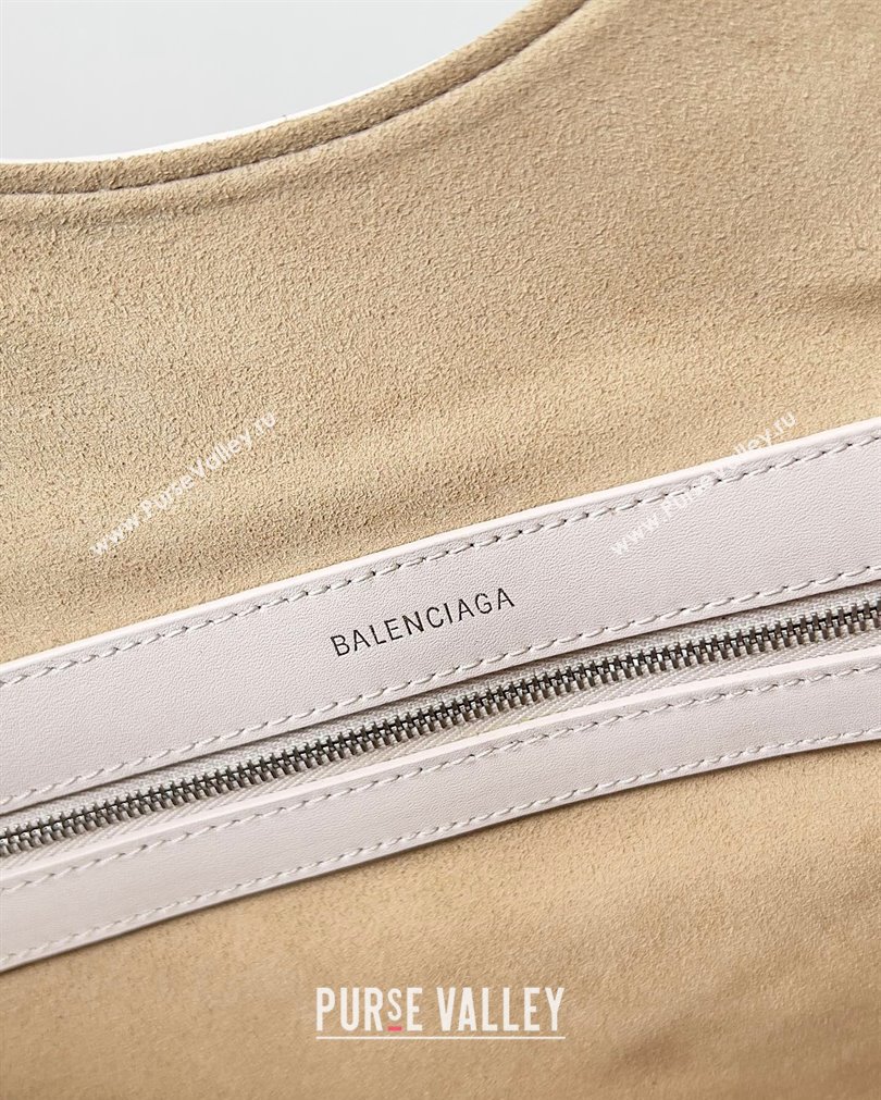 Balenciaga Mary-Kate Medium Tote Bag in soft smooth calfskin White 2023 (jiche-23092802)