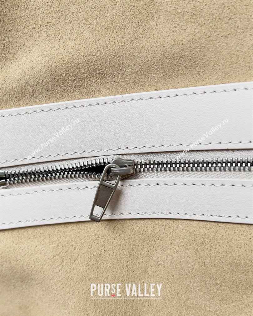 Balenciaga Mary-Kate Medium Tote Bag in soft smooth calfskin White 2023 (jiche-23092802)