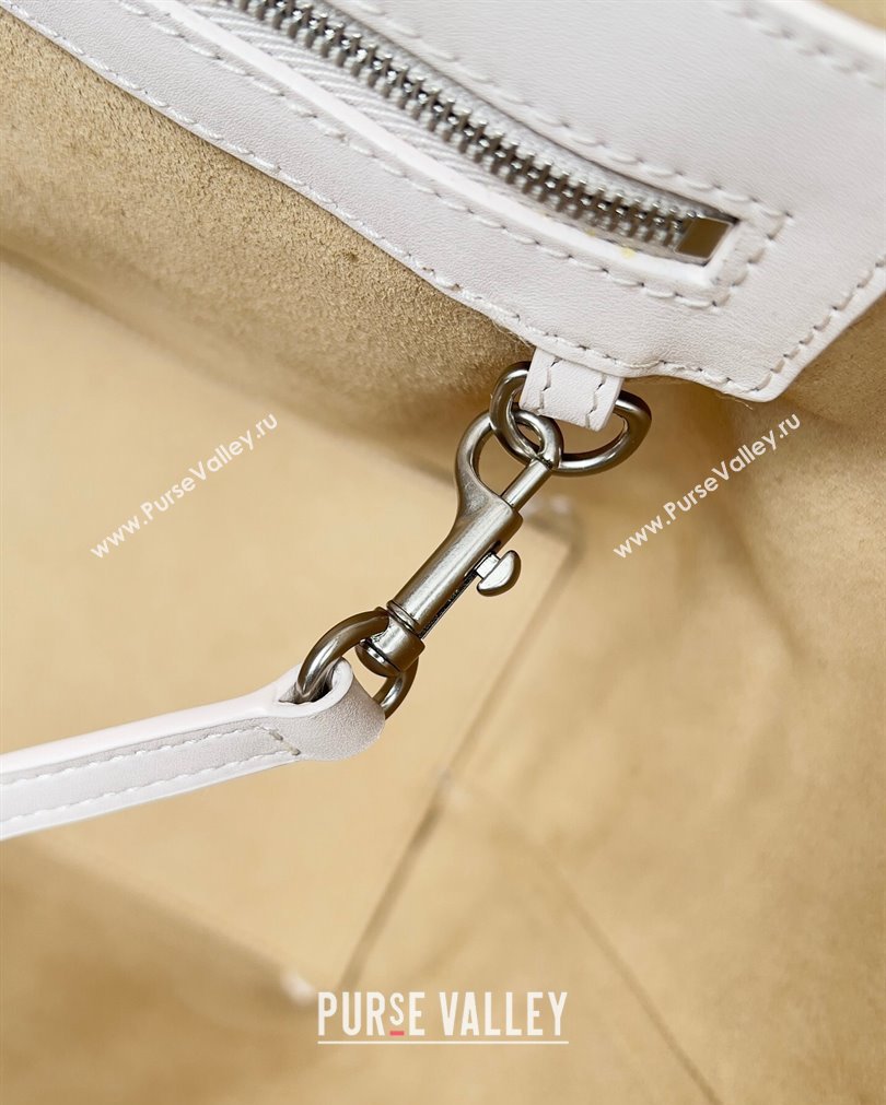 Balenciaga Mary-Kate Medium Tote Bag in soft smooth calfskin White 2023 (jiche-23092802)
