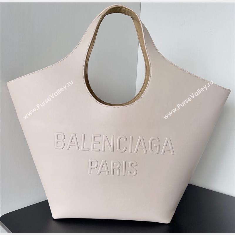 Balenciaga Mary-Kate Medium Tote Bag in soft smooth calfskin Beige 2023 (jiche-23092803)
