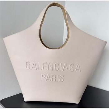 Balenciaga Mary-Kate Medium Tote Bag in soft smooth calfskin Beige 2023 (jiche-23092803)